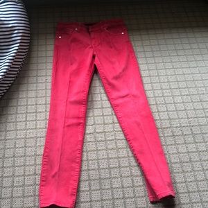 Joe’s Red skinny jeans